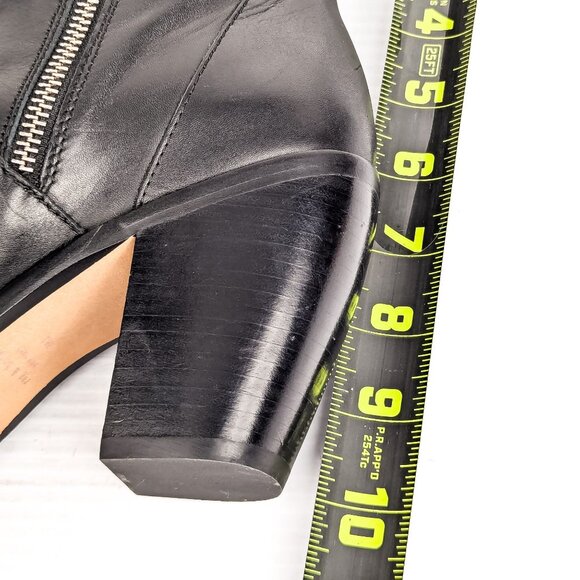 Rag&bone Women Mustang Black Leather Heel Western Ankle boots sz 8US EUR38.5 - Picture 6 of 7